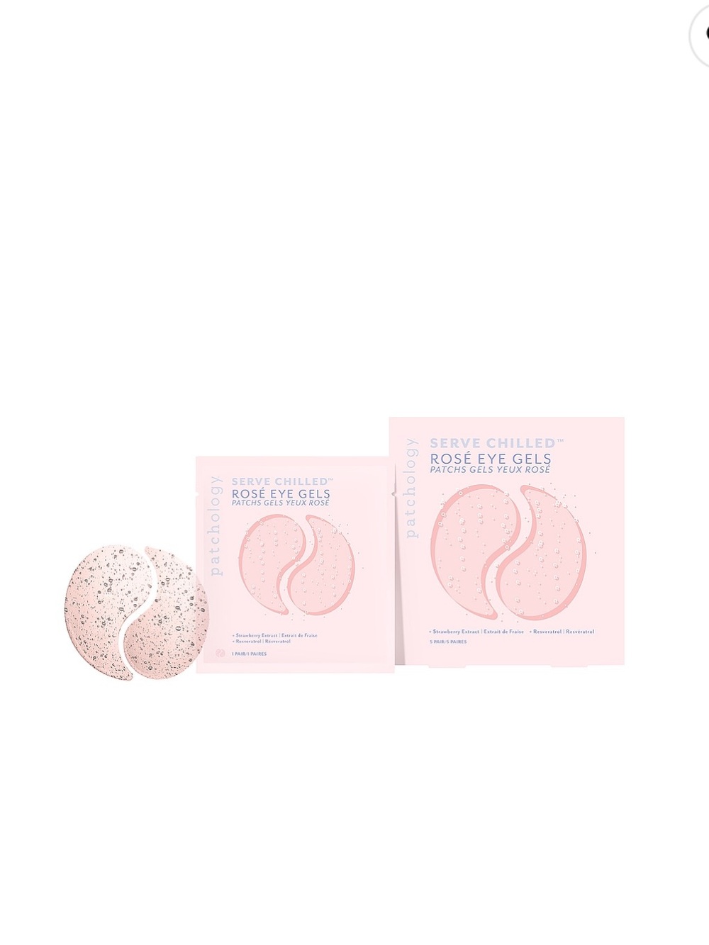 NWT - Patchology Serve Chilled Rose Eye Gels - Pink